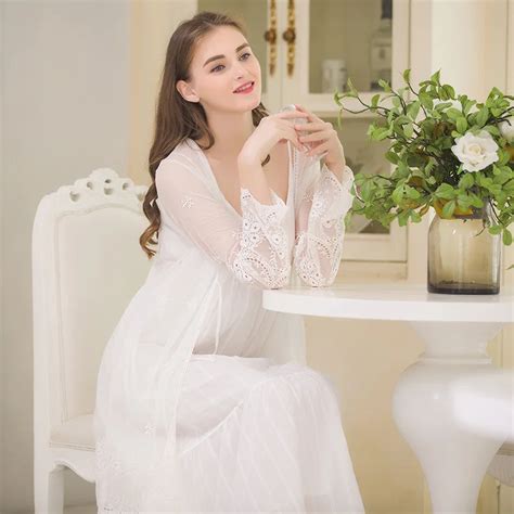 Sexy Cotton Nightgowns Women Vintage Nightgowns Princess Nightdress