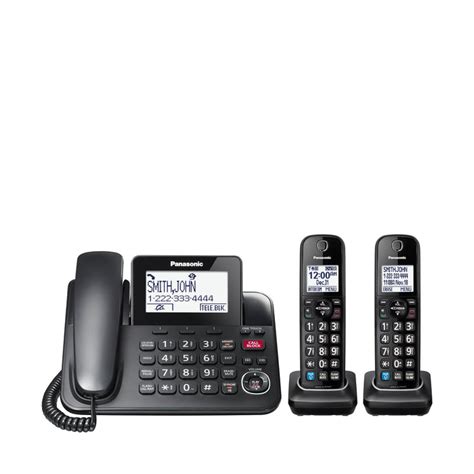 Panasonic Corded Phone System with Bluetooth Pairing and 2 Cordless ...