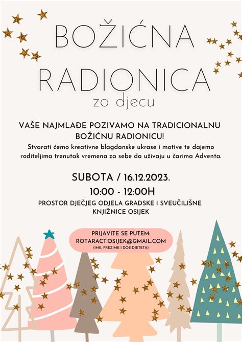 Rotaract Club Osijek Poziva Djecu Na Tradicionalnu Bo I Nu Radionicu U