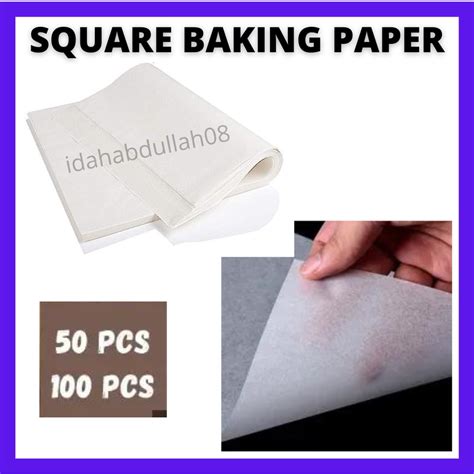 Non Stick Square Paper Baking Parchment Cake Liner Oven Bake Grease