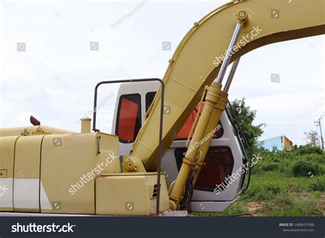 Hydraulic Piston System Bulldozers Tractors Excavators Stock Photo