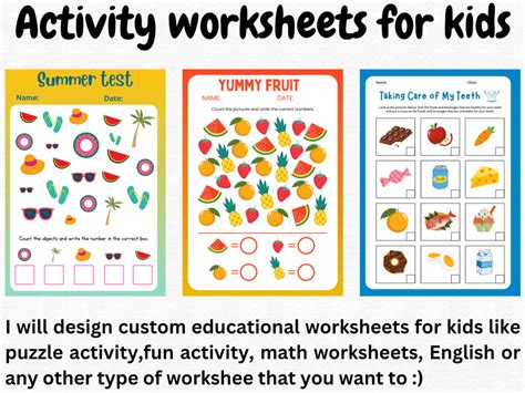 A printable worksheet and workbook design for kids | Upwork