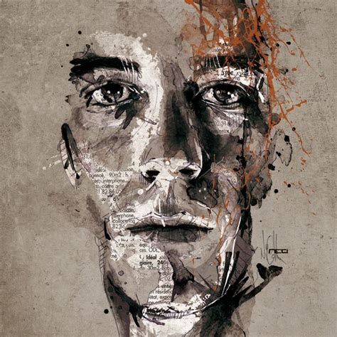 Mixed Media Portraits By Florian Nicolle Watercolor Portraits