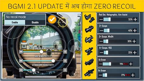 2 1 UPDATE ZERO RECOIL BEST SENSITIVITY BGMI PUBG MOBILE BGMI 2 1