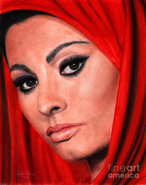 Sophia Loren Portrait Painting By John Palmer Fine Art America