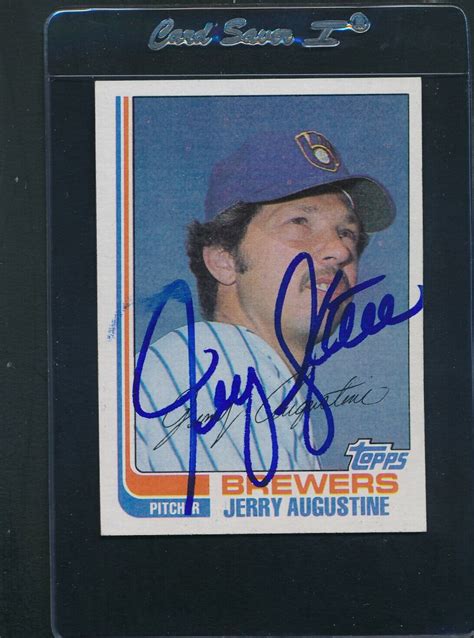 Topps Jerry Augustine Brewers Signed Auto C Ebay