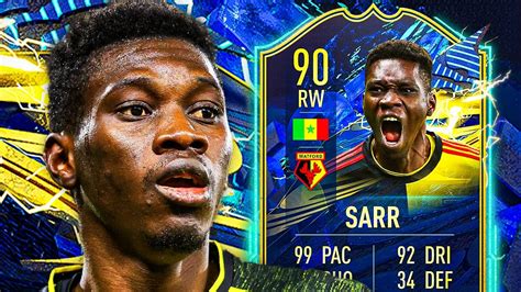 99 Pace ⚡ 90 Tots Sarr Player Review Fifa 21 Ultimate Team Youtube