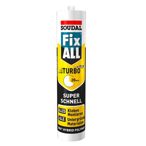 Soudal Fix All Turbo Weiss G Hybrid Polymer Dichtstoff Klebstoff