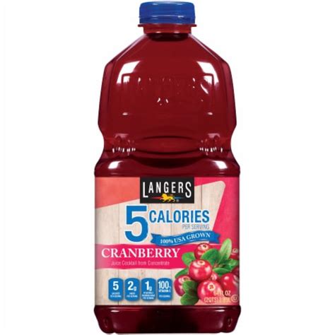 Langers Zero Sugar Added Cranberry Cocktail Juice 64 Oz Pack Of 2 2 Pack King Soopers