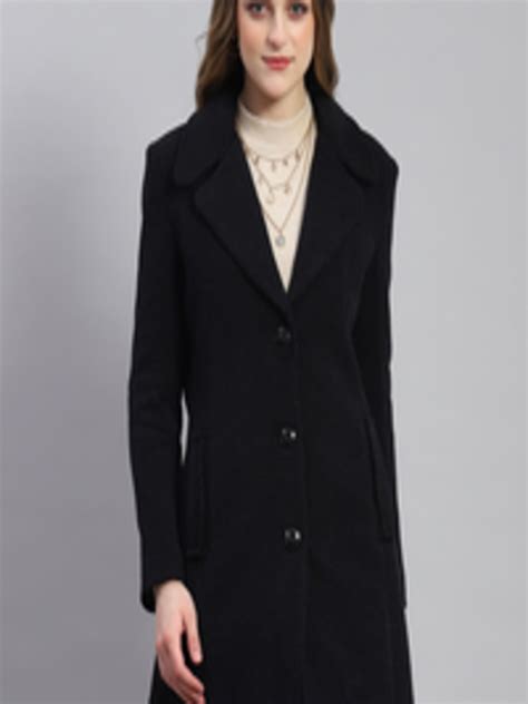 Buy Monte Carlo Self Design Single Breasted Overcoat Coats For Women