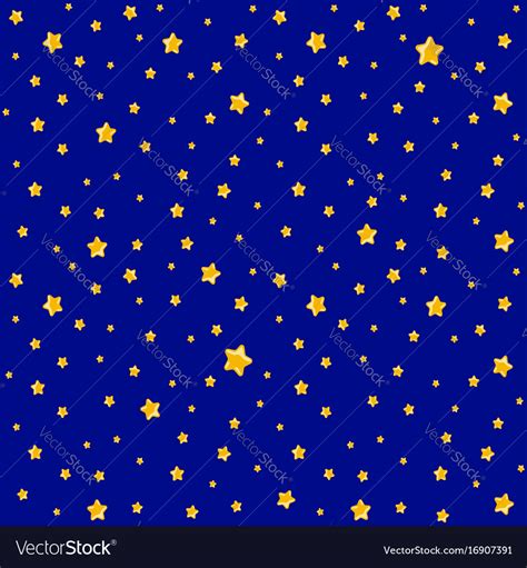 Cute pattern for kids - bright stars on clear sky Vector Image