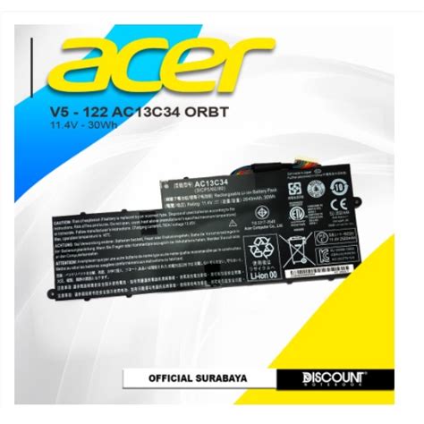 Jual Baterai Original Batre Batrai Laptop Battery Laptop Acer Aspire