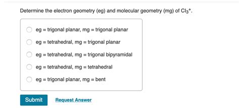 Solved Determine the electron geometry (eg) and molecular | Chegg.com