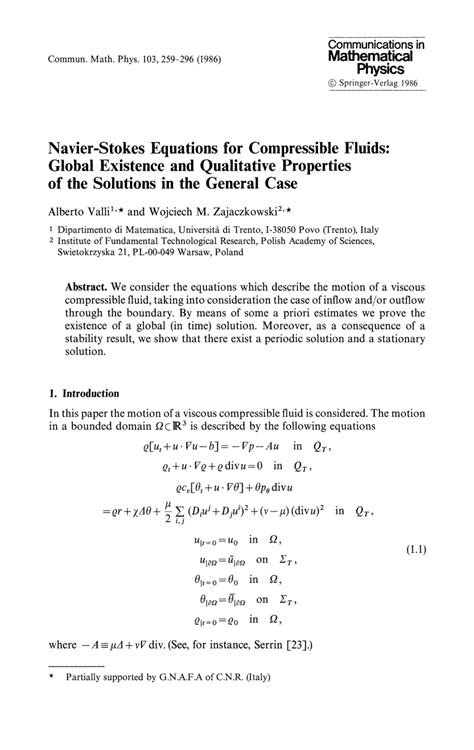 (PDF) Navier-Stokes equations for compressible fluids: Global existence ...