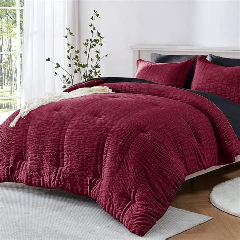 Amazon Hymokege Seersucker King Size Comforter Set Pieces