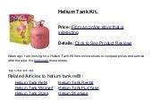 Helium tank refill