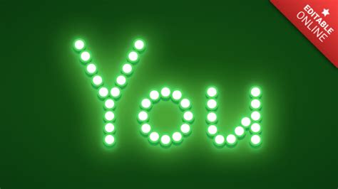 green led text effect generator