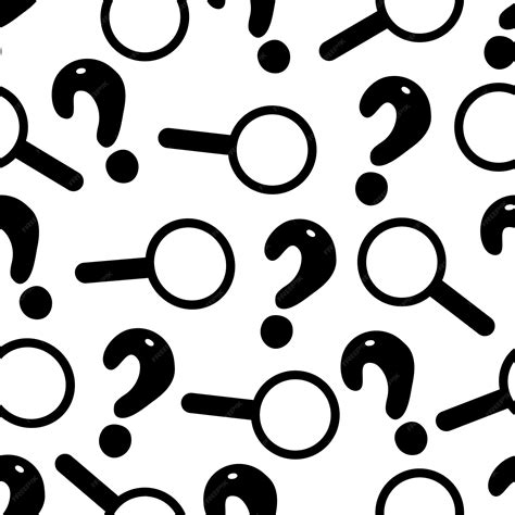 Premium Vector | Mystery seamless pattern with question mark and