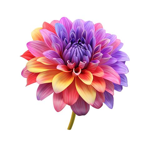 AI Generated 3d Style Colourful Flower 35194244 PNG