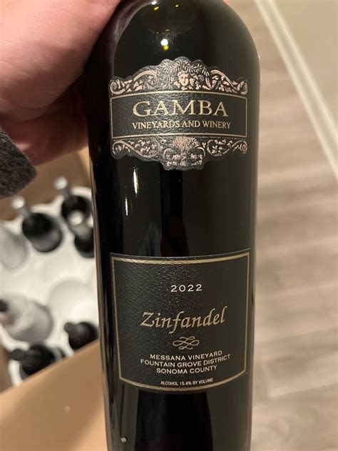 2021 Gamba Zinfandel Fountain Grove Messana Vineyard USA California