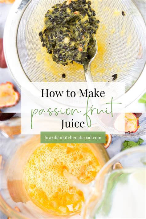 How To Make Passion Fruit Juice Easy Passion Fruit Recipe