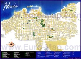 Карты Ханьи | Подробная карта города Ханья с достопримечательностями ...