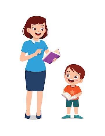 Child Talking To Teacher Clipart