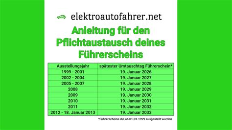 F Hrerschein Umtausch Beantragen Mit Tabelle Und Ablaufdatum