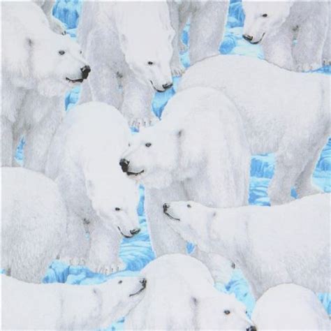 Quilting Treasures Blue Polar Bear Fabric Modes4u