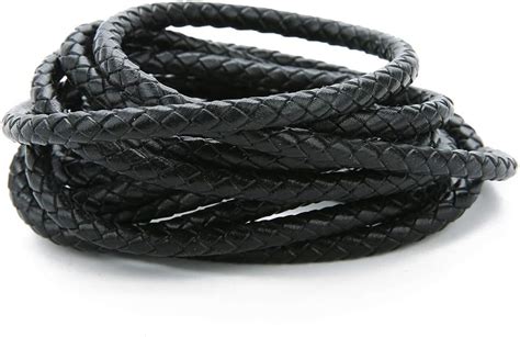 Amazon Yards Braided Leather Strap Black Mm Round Regenerated