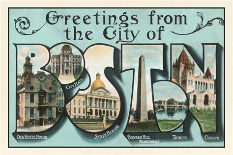 Greetings From Boston Massachusetts Art Print