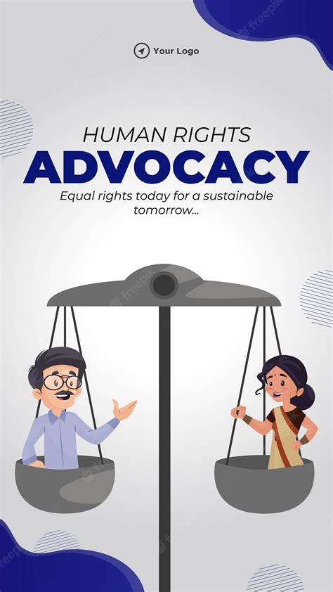 Premium Vector Human Rights Advocacy Portrait Template Design