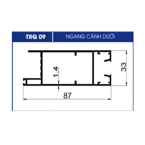 thanh ngang duoi nhom  truot quay pa