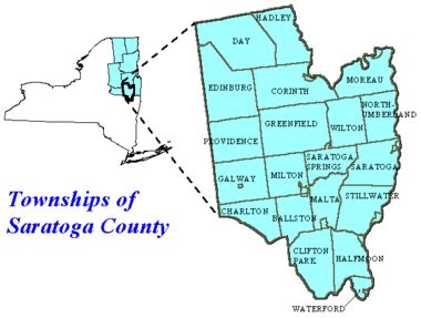 Map Of Saratoga County Ny - State Coastal Towns Map