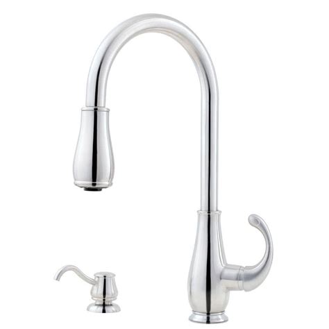 Pfister Treviso Single Handle Pull Down Sprayer Kitchen Faucet In