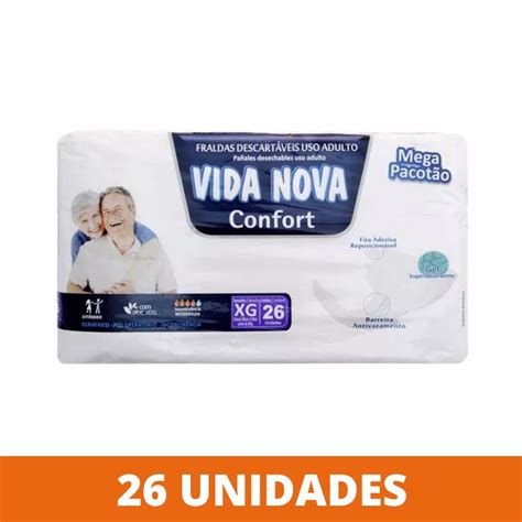 Fralda para Adulto Geriátrica Vida Nova Confort XG 26 unidades Euro