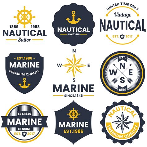 nautical Retro Vector Logo for banner 329911 Vector Art at Vecteezy