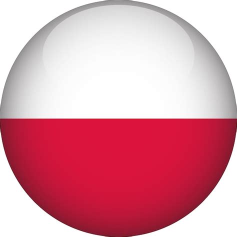 Premium Vector Poland 3d Rounded Flag Button