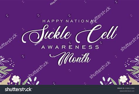 National Sickle Cell Awareness Month Holiday Royalty Free Stock Vector 2196113369