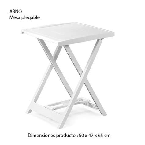 Mesa Plegable Arno Blanca 50x47x65cm Progarden Neoferr Con Ofertas En