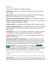 Unit Chapter Introduction To Simple Experiments