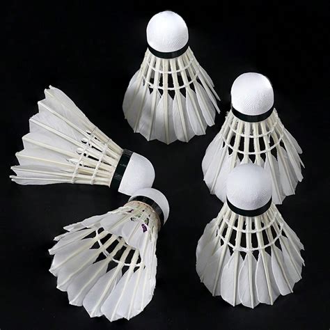 Pcs Goose Feather Straightened Badminton Shuttlecocks Suitable For