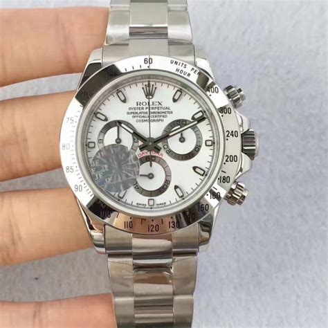 Replica Rolex Daytona Cosmograph Jf Stainless Steel White Dial