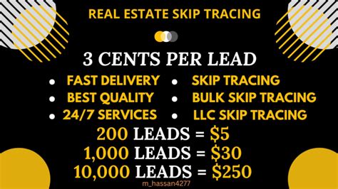 Do Skip Tracing For Real Estate And Llc Skip Tracing In Bulk By M