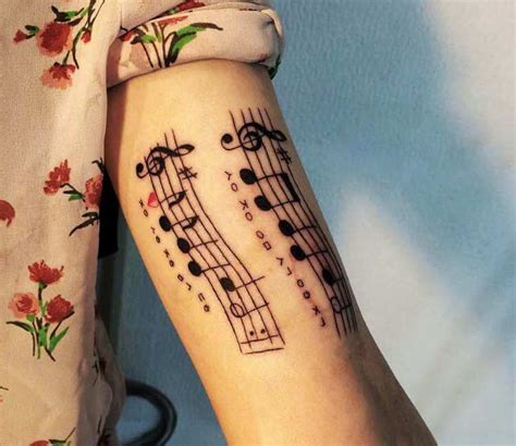 Music notes tattoo by Zihee Tattoo | Post 23781