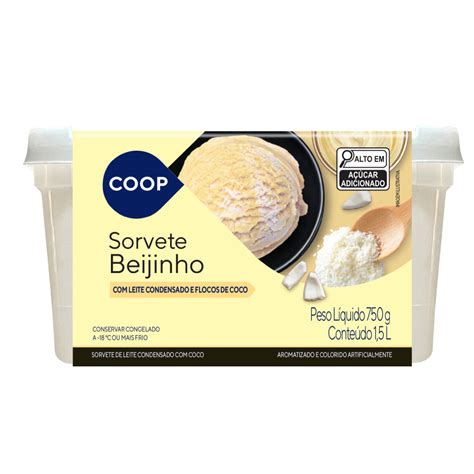Sorvete de Beijinho Coop 1.5 Litros - Supermercado Coop
