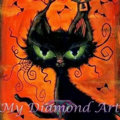 Diamond Art Kits Black Cat Etsy