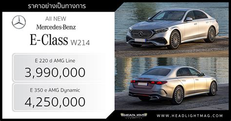 ราคาอย่างเป็นทางการ All New Mercedes Benz E Class W214 3930000 4080000 บาท Headlight