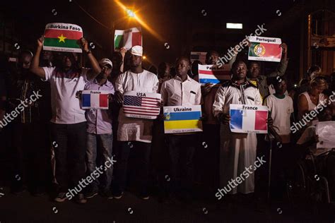 People Hold Printouts Flags Different Countries Editorial Stock Photo ...