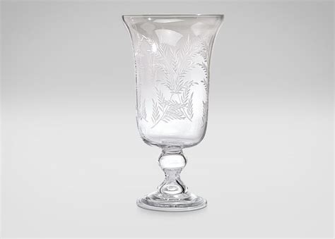 Tall Fern Etched Glass Vase Free Interior Design Glass Vase Glass Etching